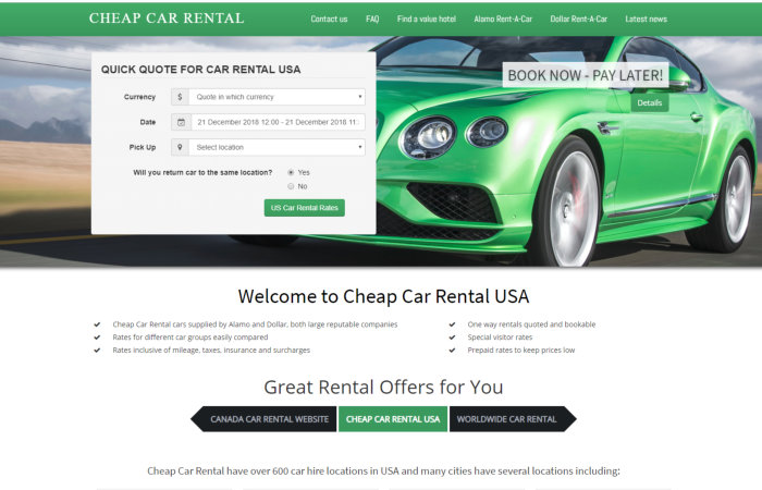 Dmitry Hans webmaster car rental website